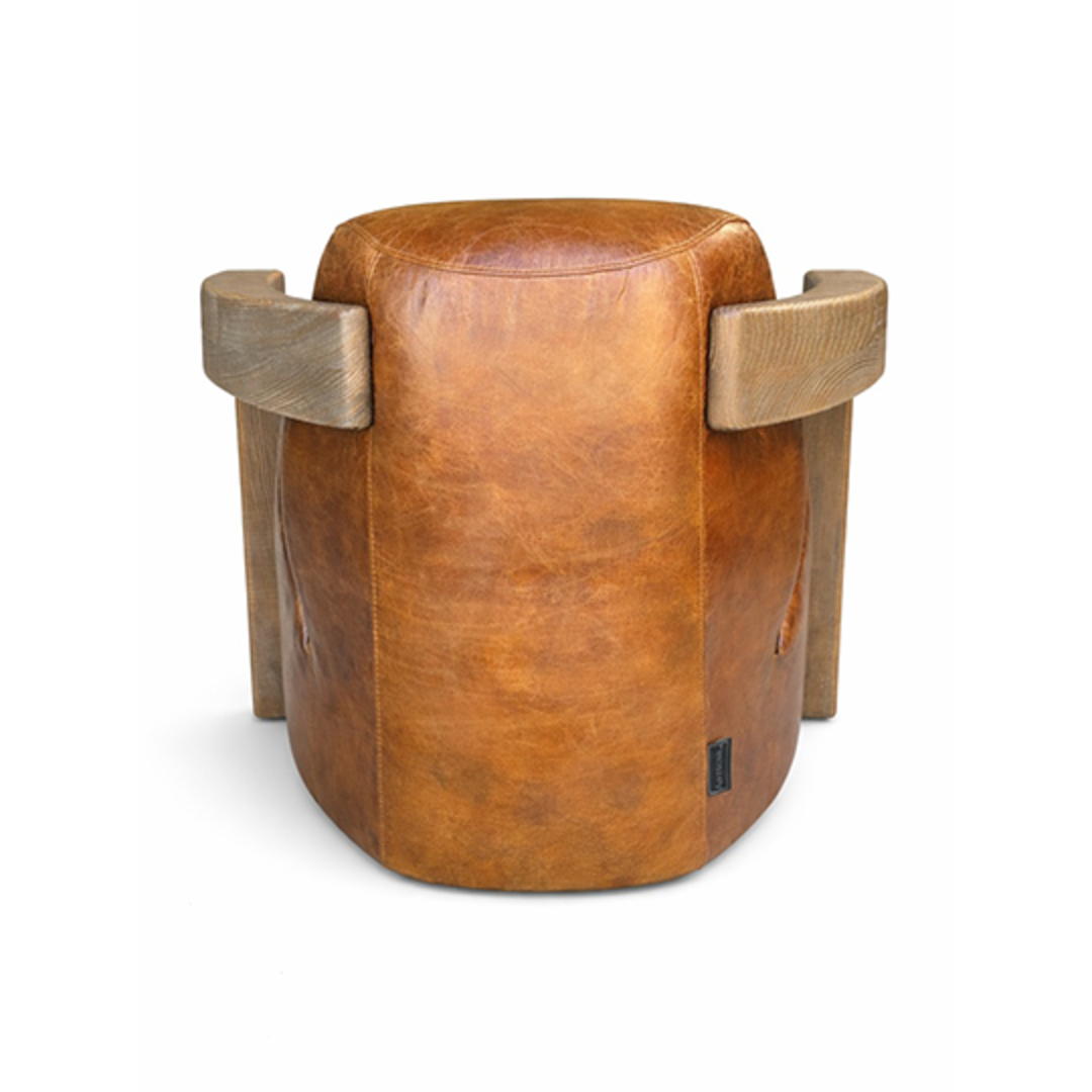 Bristol Aged Full Grain Leather Chair - Vintage Tan image 2